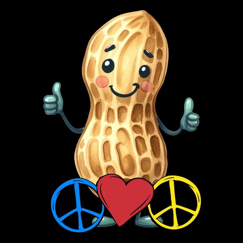 Erdnuss Peace Herz Frieden