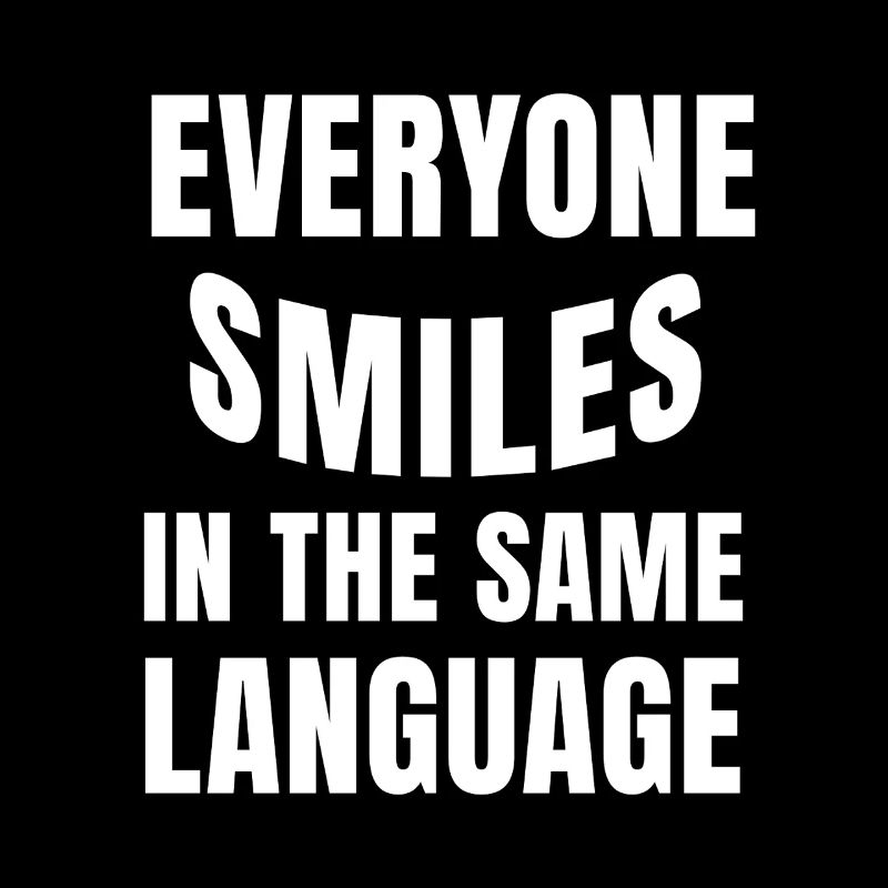 Smiling connects statement humanity