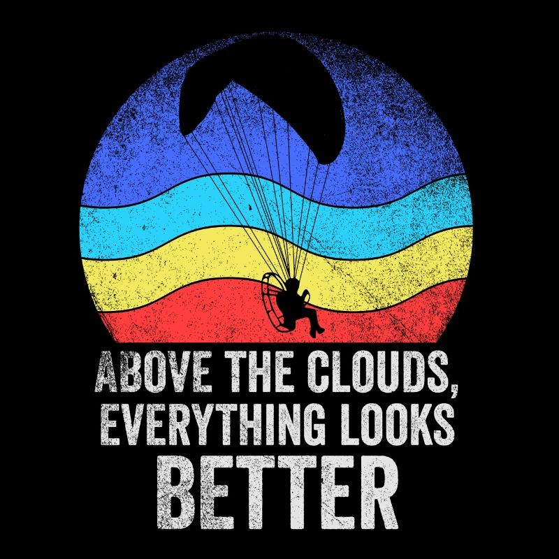 Au-dessus des nuages Passionné de paramoteur