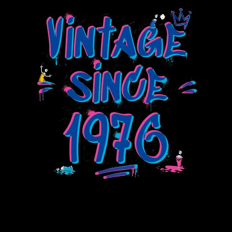 1976 Vintage Graffiti Glitch - 49 ans de style