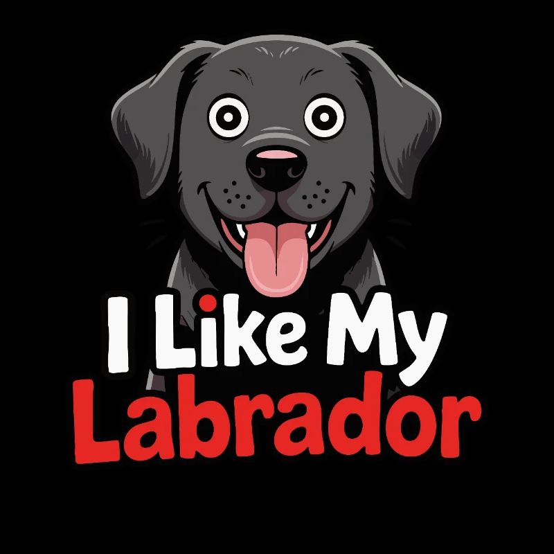 J’aime mon chien labrador que j’adore