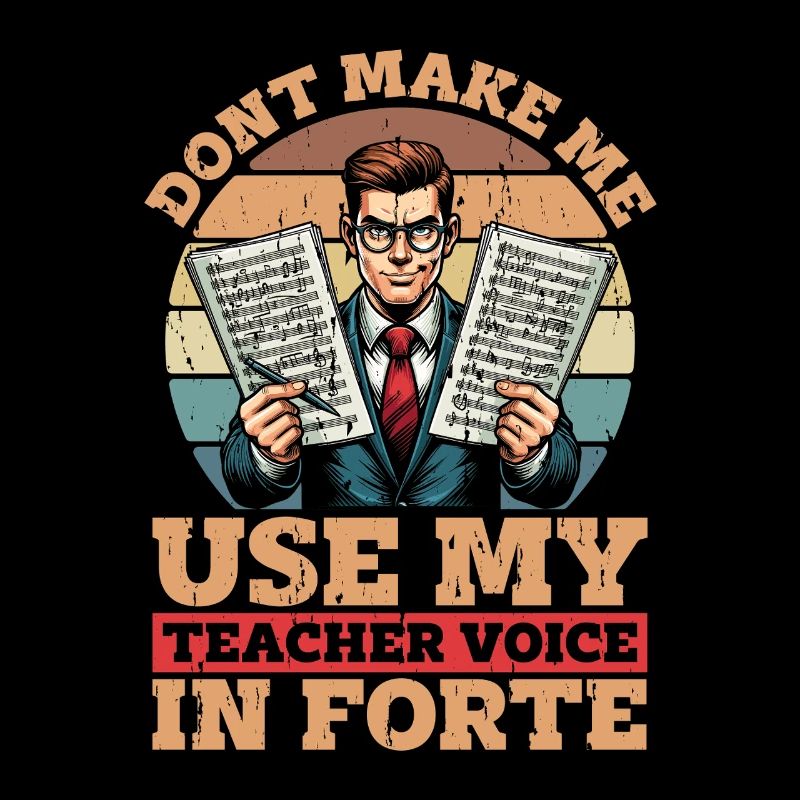 Professeur de musique Ne me faites pas utiliser un instrument de musique