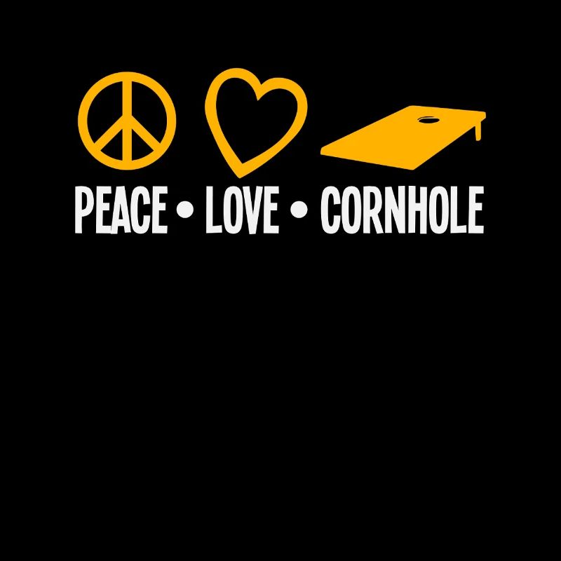 Peace Love Cornhole Player