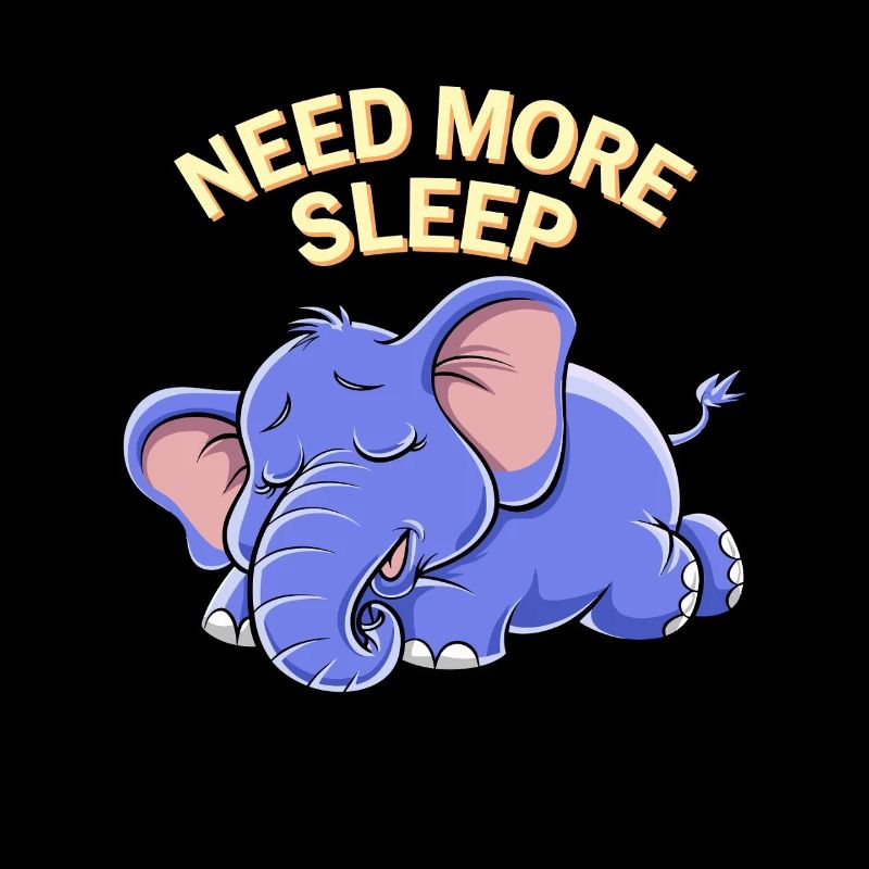 Cute sleeping elephant looking for more sleep
