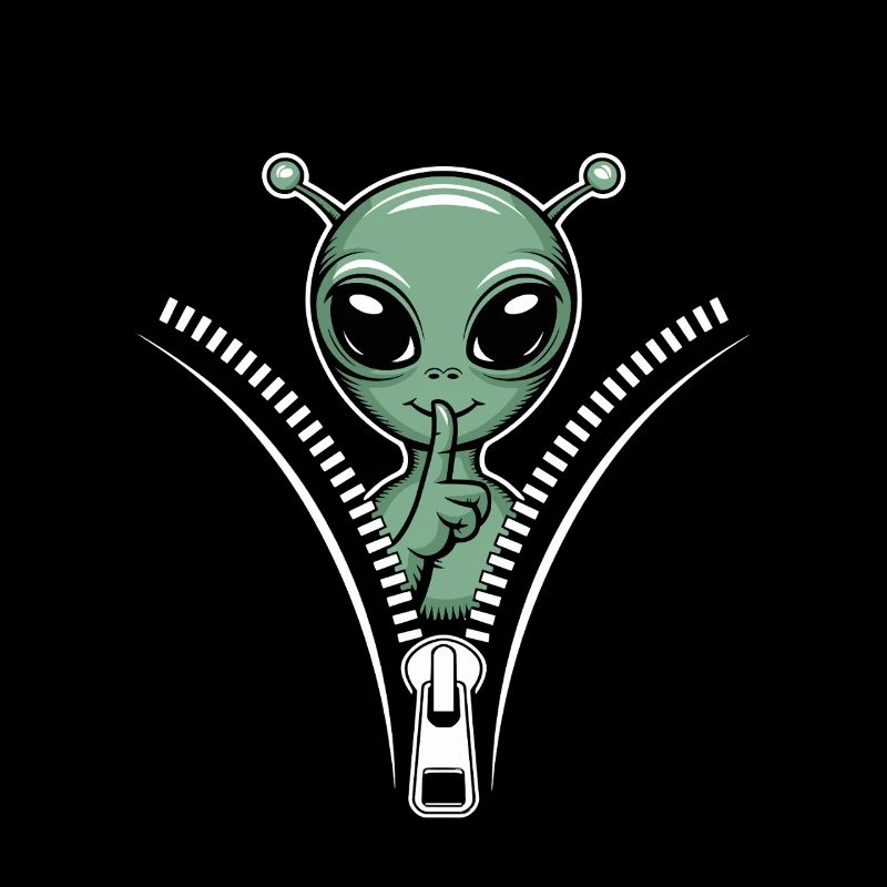 Drôle d’extraterrestre avec conception de fermeture éclair