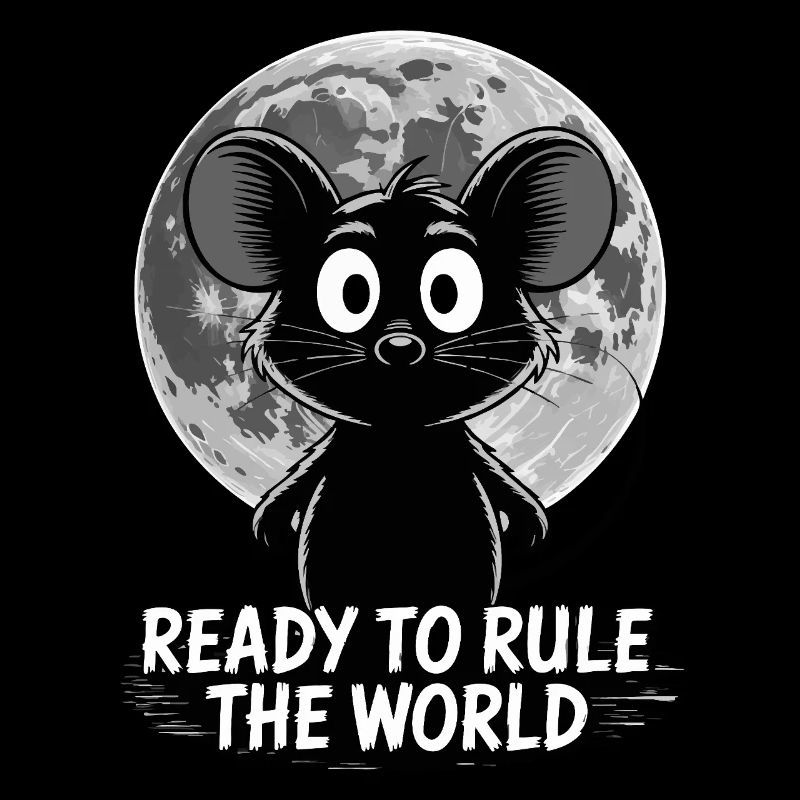 Ready to conquer the world – Mouse in the moonlight