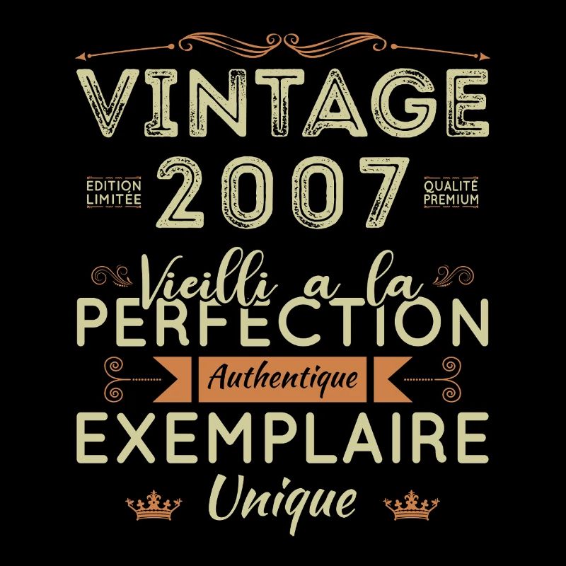 2007 Vintage Retro Geburtstagsgeschenk