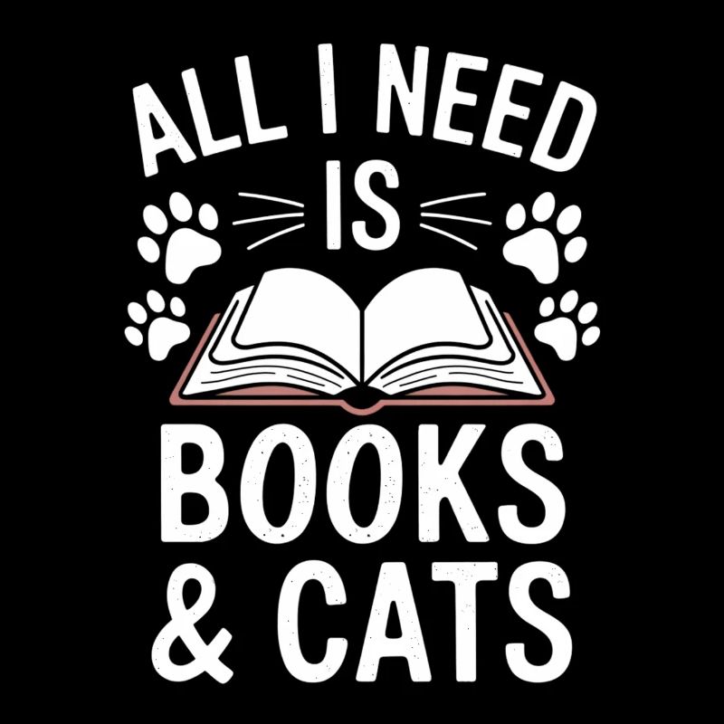 Buch lesen Katze Design Kätzchen Spruch