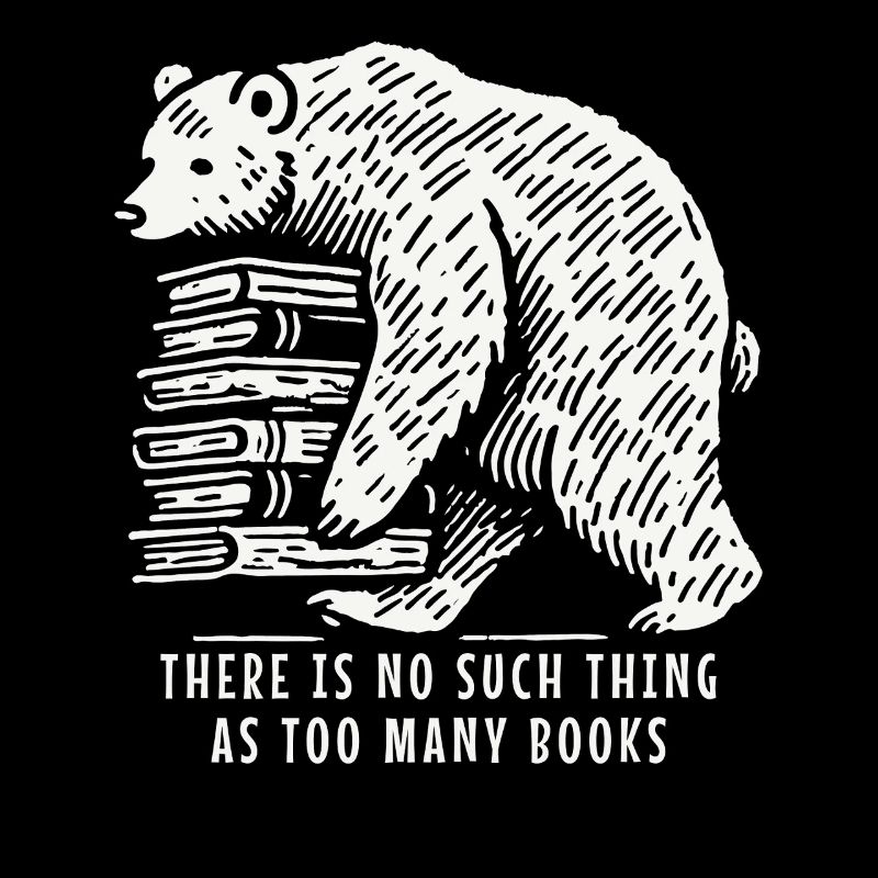 Funny book lover bear statement for book fan