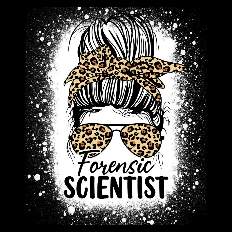 Forensic Scientist Messy Bun Funny Forensics