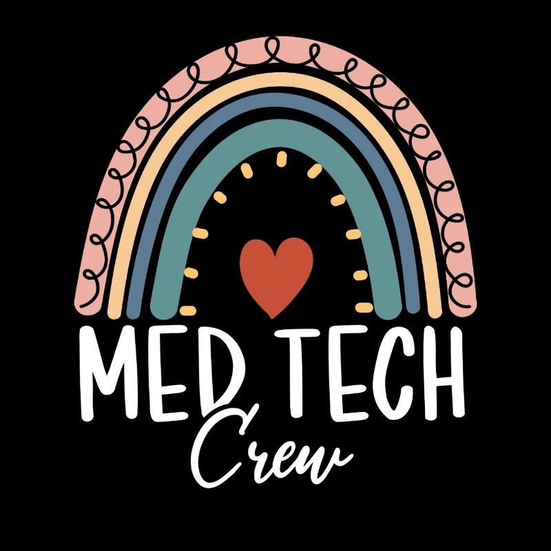 Med Tech Crew Boho Regenbogen Lustiges medizinisches Labor