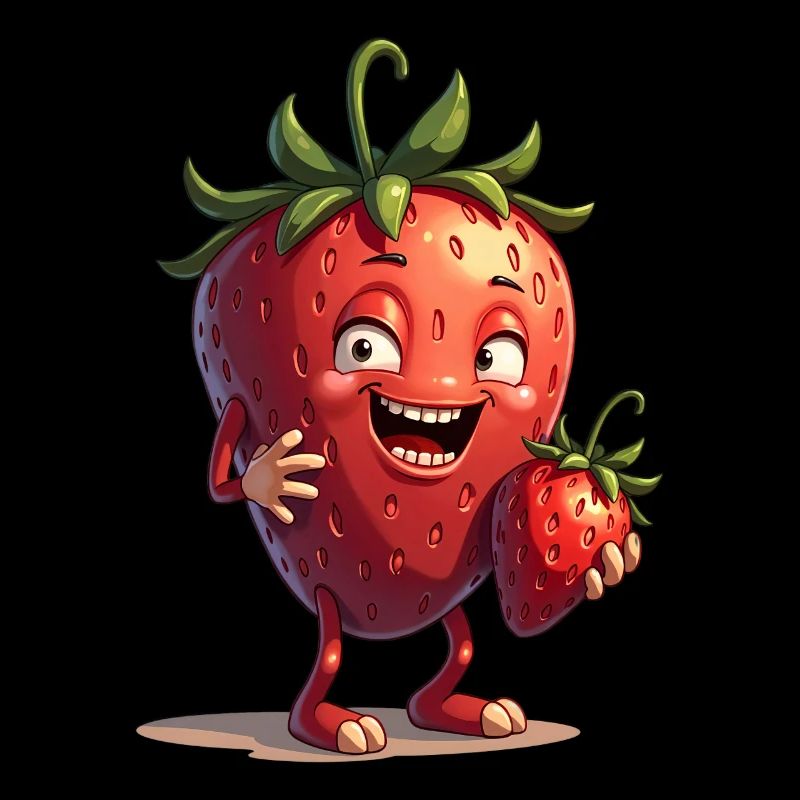 Lustige Erdbeere Erdbeeren Früchte