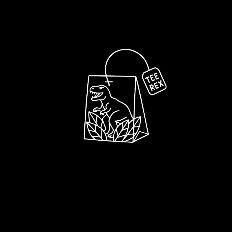 Tee Rex – funny dino tea design with pun