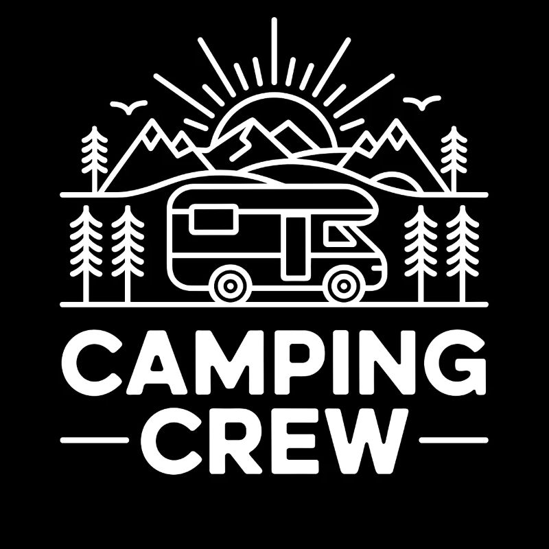 Équipe de camping – Ensemble sous le ciel étoilé