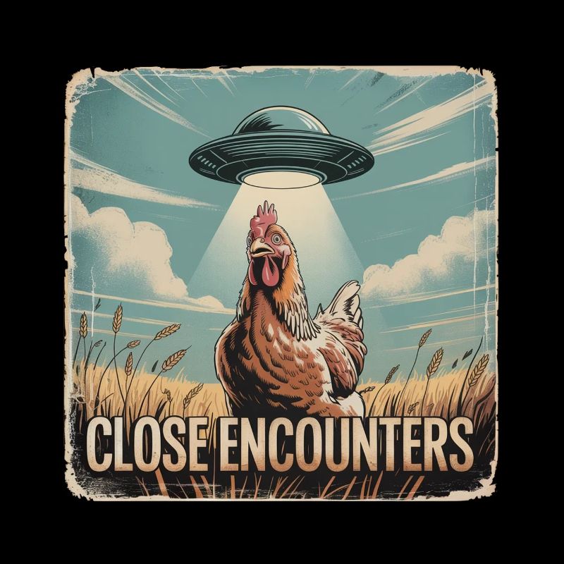 Champ d’OVNI de poulet à rencontre rapprochée