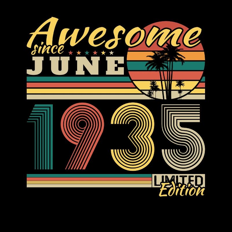 1935 Juni Vintage Geburtstagsgeschenk Retro