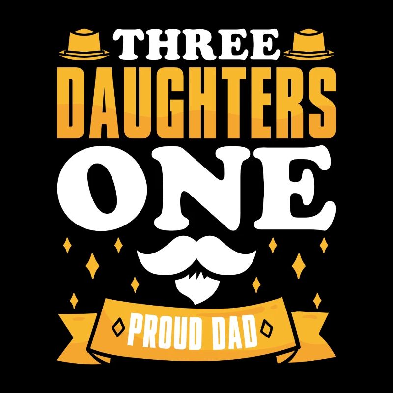 Papa Vater von drei Mädchen Töchtern