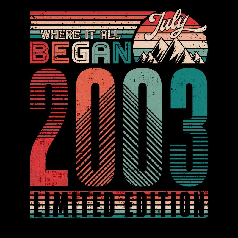 Birthday 2003 Vintage July Retro Gift