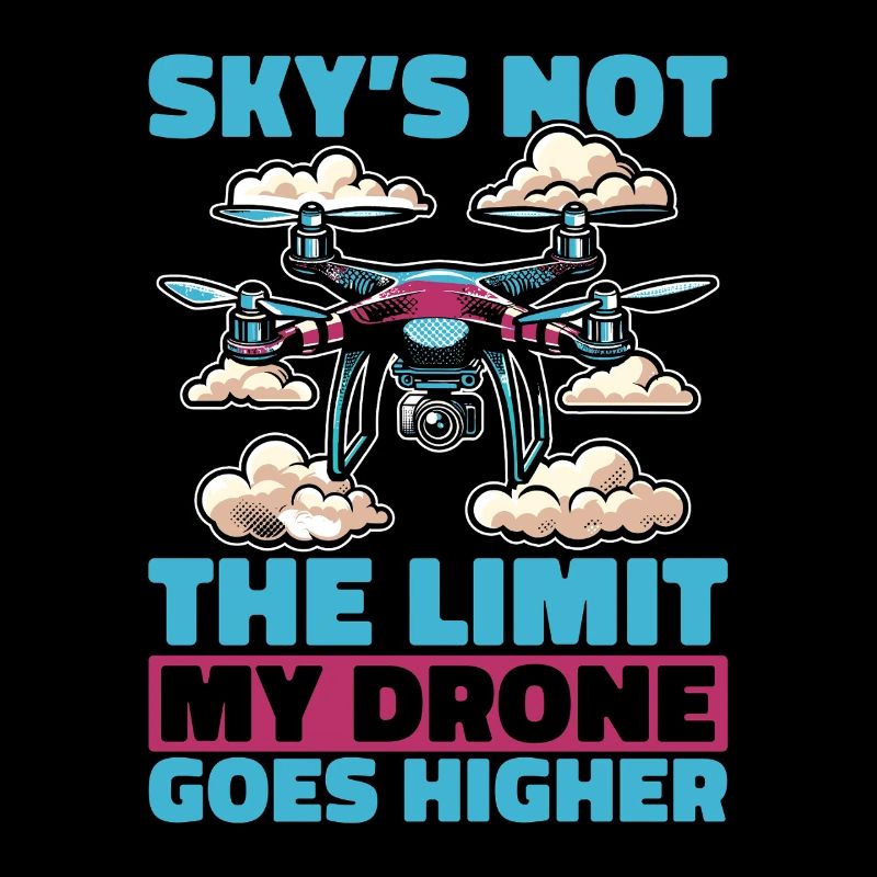 Passionné de drones Sky’s Not The Limit Pilote de drone