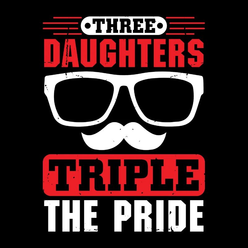 Papa Vater von drei Mädchen Töchtern