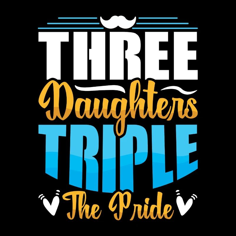 Papa Vater von drei Mädchen Töchtern