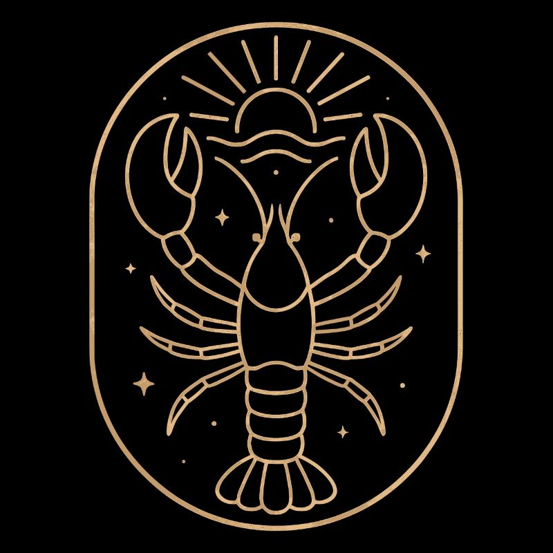 Minimalist lobster silhouette