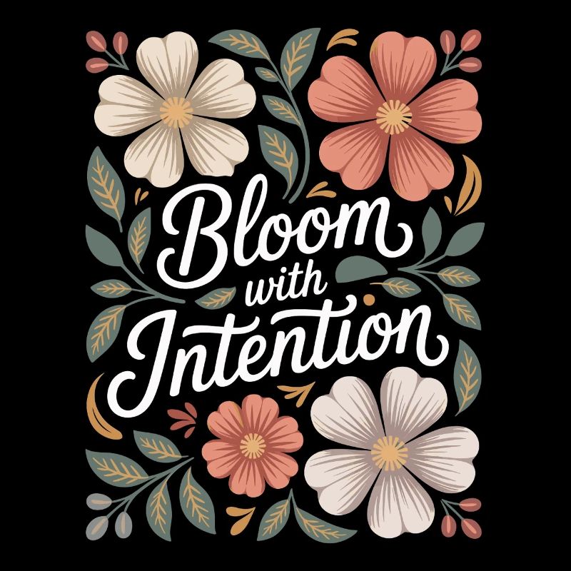 Blühe Mit Absicht Boho Blumen Vintage