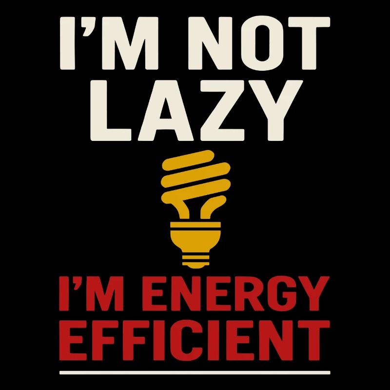 I'm not lazy, I'm energy efficient