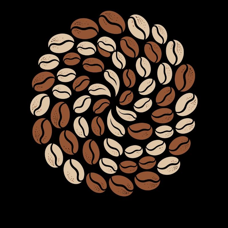 Coffee Bean Pattern Circle Lover