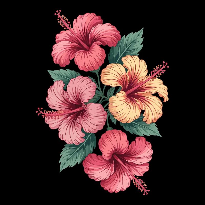 Splendeur des fleurs d’hibiscus tropicales
