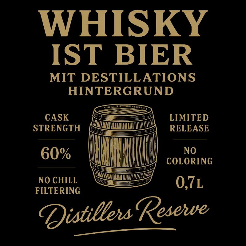 Whisky is beer with distillation background