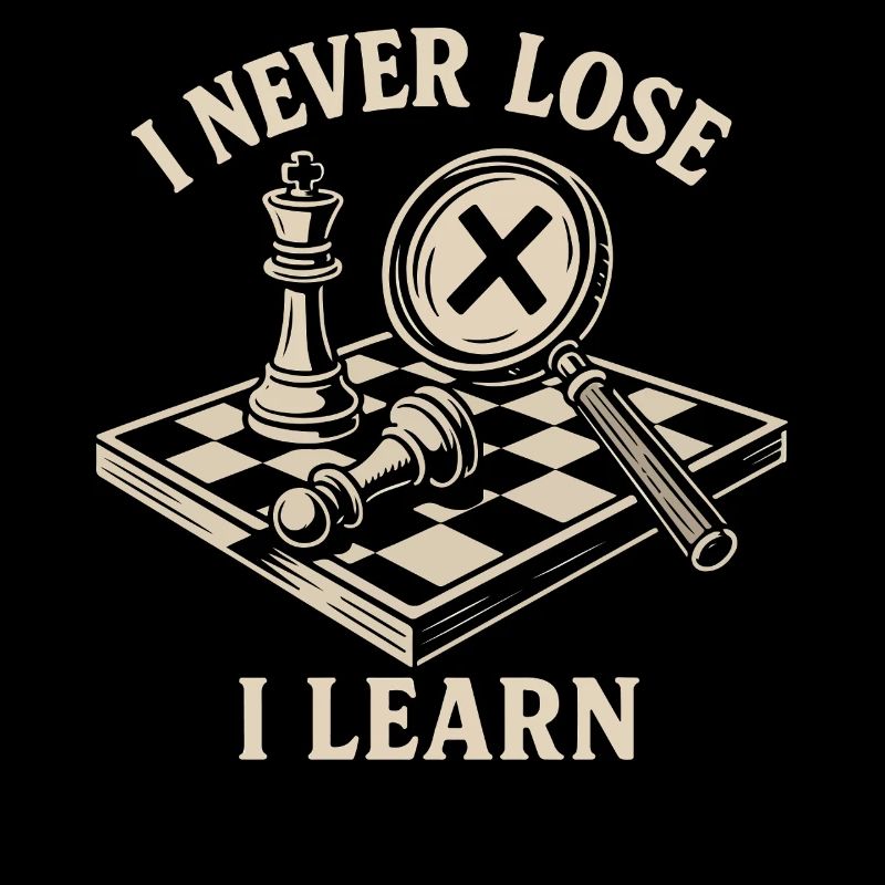 I never lose, I learn chess players