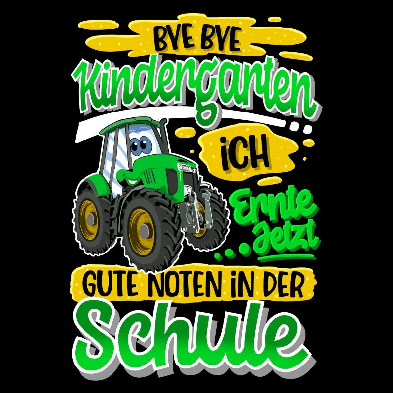 Einschulung Schulkind Traktor