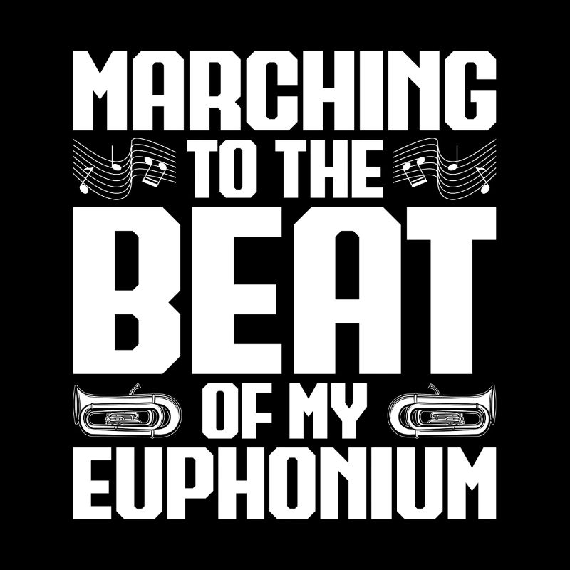 Baritone Player Marching The Beat Euphonium