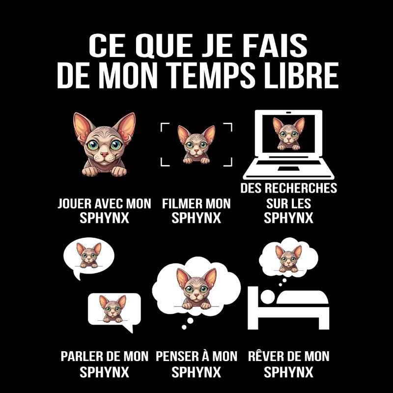 Ce que je fais de mon temps libre – Chat Sphynx