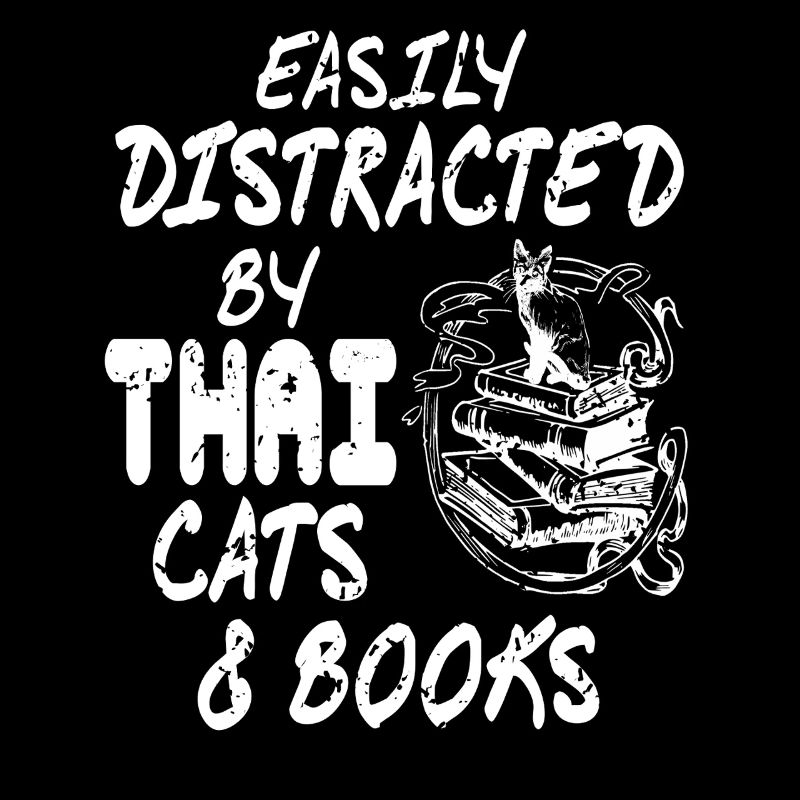 Facilement distrait par les chats thaïlandais et la lecture de livres