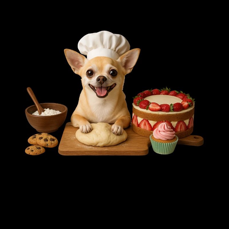 Chihuahua Baking Cake Cookies