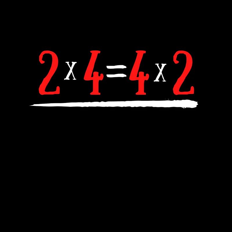 Equation Maths Humour 2*4= 4*2