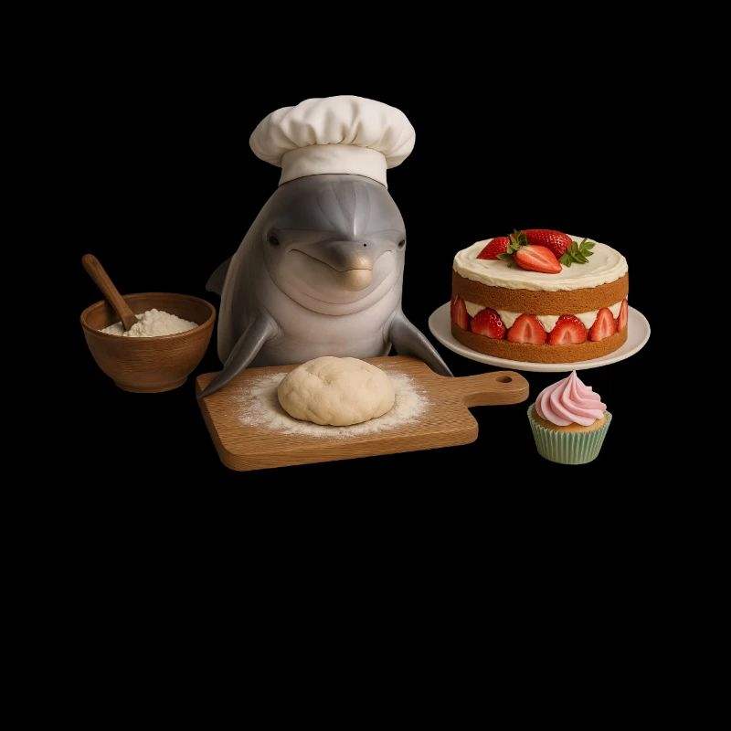 Dolphin Baking Cake Bread