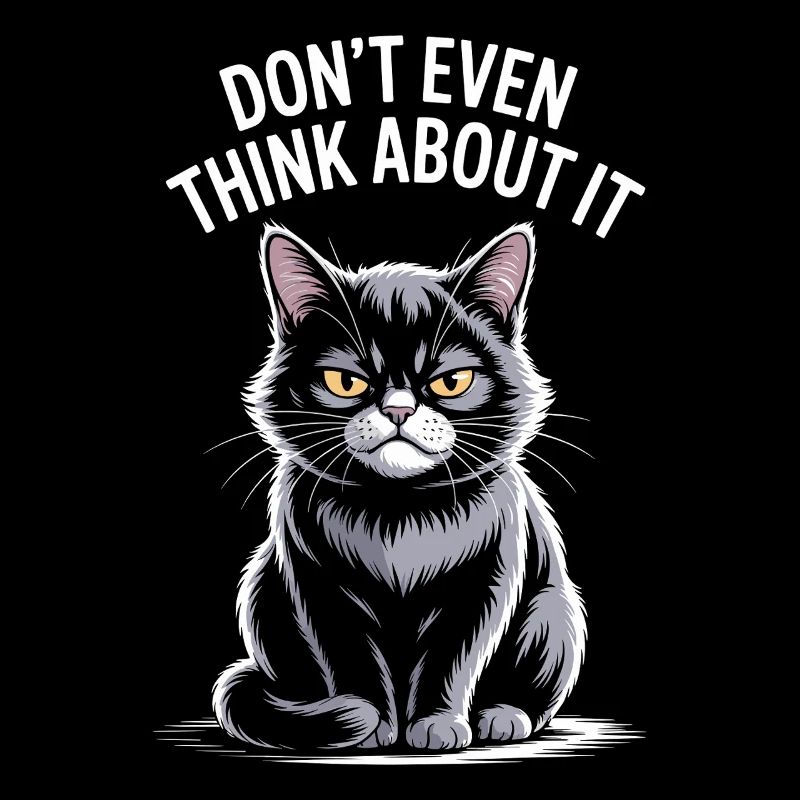 Don't Even Think About It Cat: Humorous