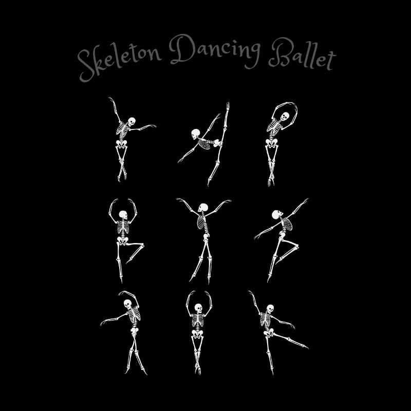 Skeleton Dancing Ballet Drôle Halloween
