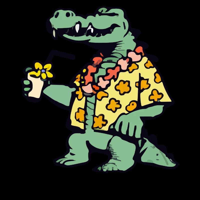 Hapi the crocodile on vacation