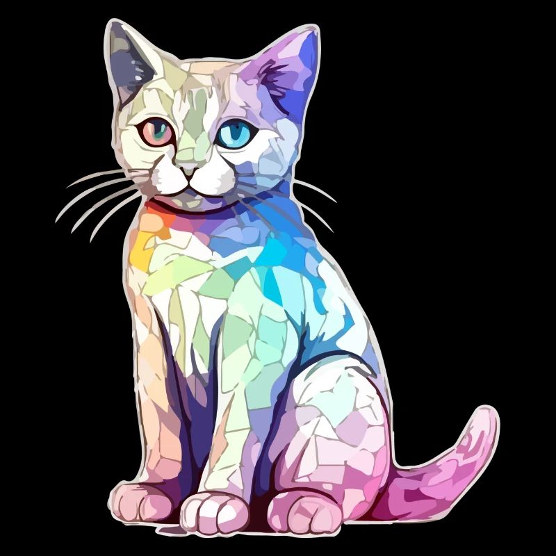 Hako le chat multicolore