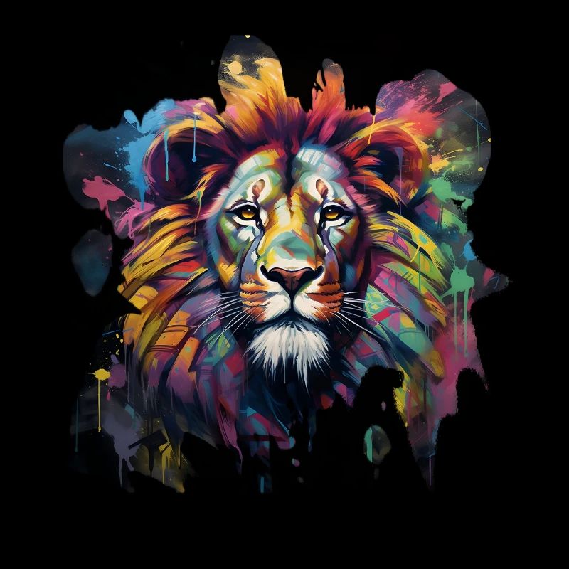 Lion de style graffiti