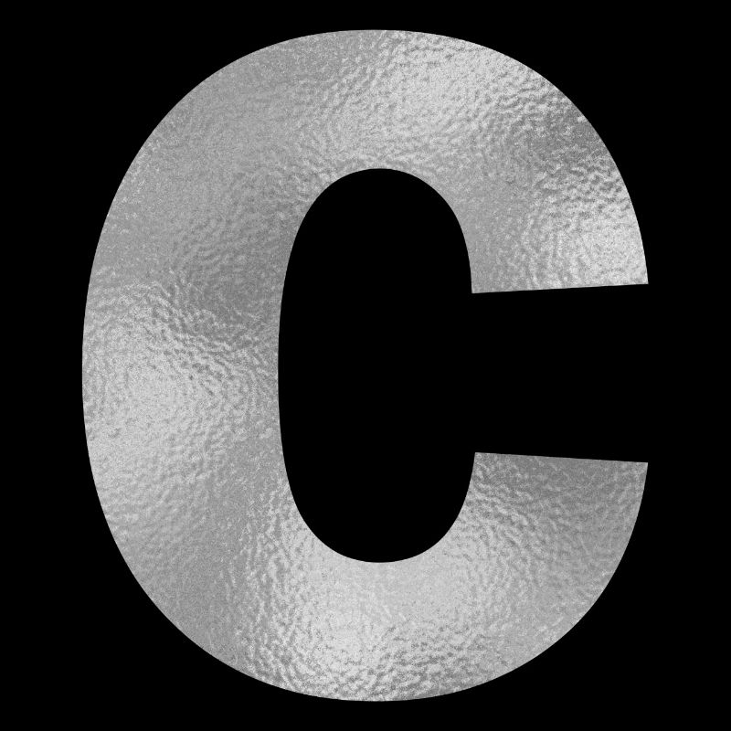 Letra C Plata