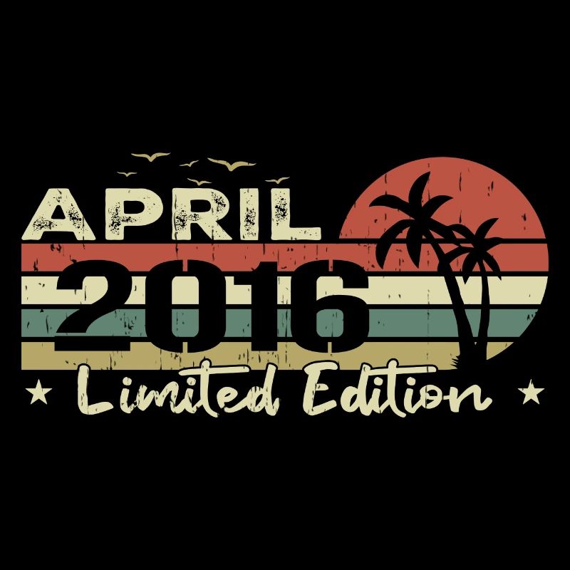 April 8th Anniversary Vintage Born 2016 Vibe