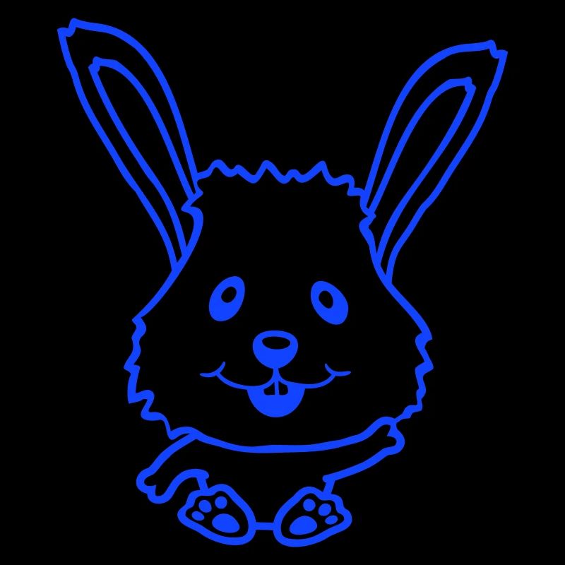 Rabbit waving friendly greeting waving hello sitting