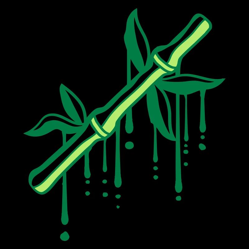 bamboo graffiti drops plant stem tree leaves