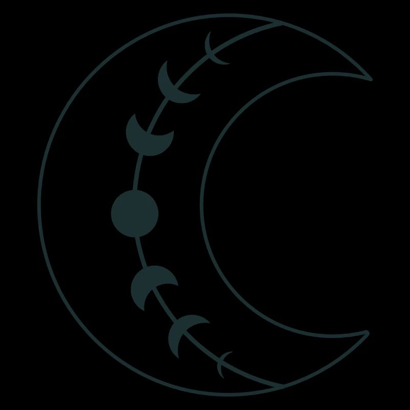 Large single BOHO crescent moon phases