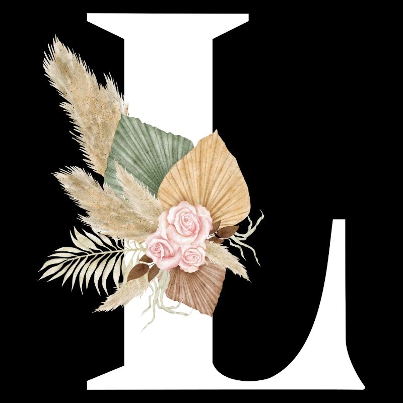 lettre L fleuris